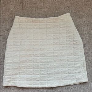 Zara white textured mini skirt